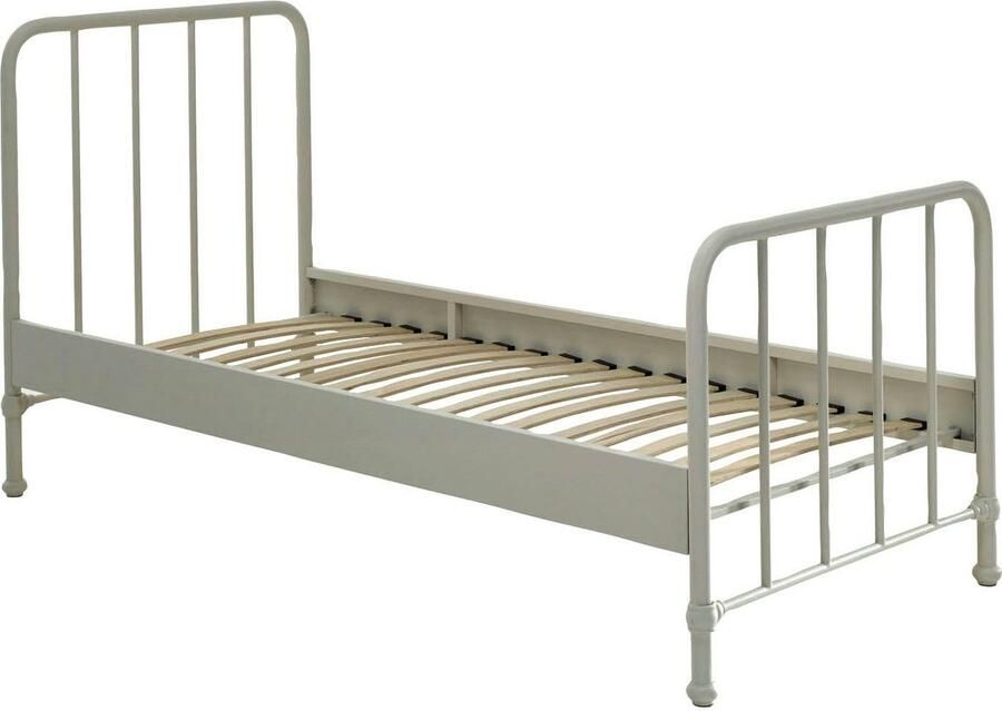 Vipack EMOB Eenpersoonsbed Bronxx metaal 90x200 mat wit Metalen eenpersoonsbedden Wit Metaal Metalen eenpersoonsbedden Eenpersoons Normaal bed Op voorraad - Foto 7