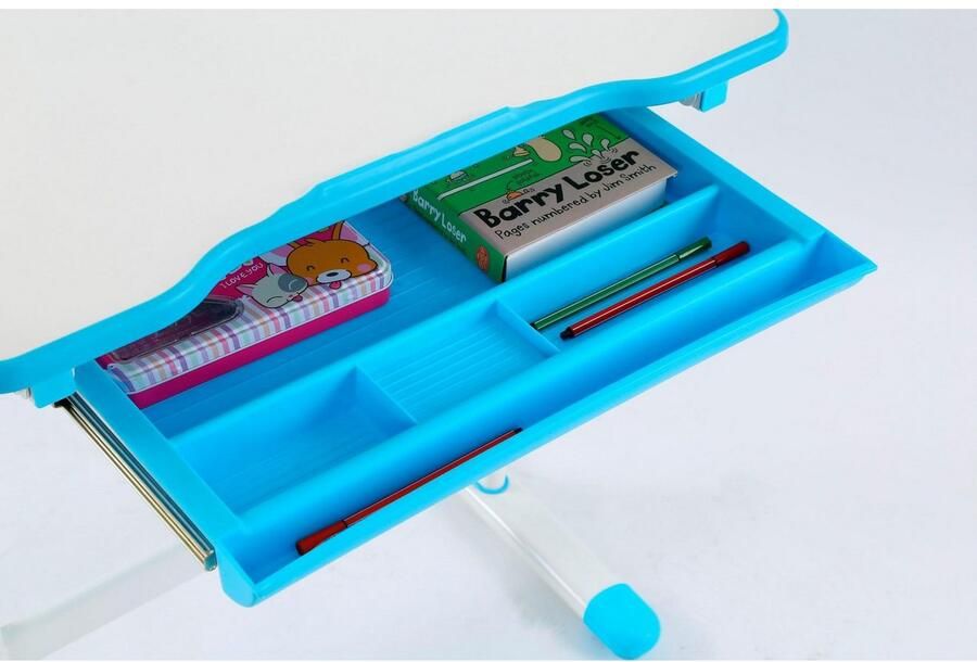 Vipack Kinderbureau Comfortline met hoogteverstelling incl. tas- en bekerhouder incl. stoel en verstelbaar schrijfoppervlak praktische functies (set) - Foto 10