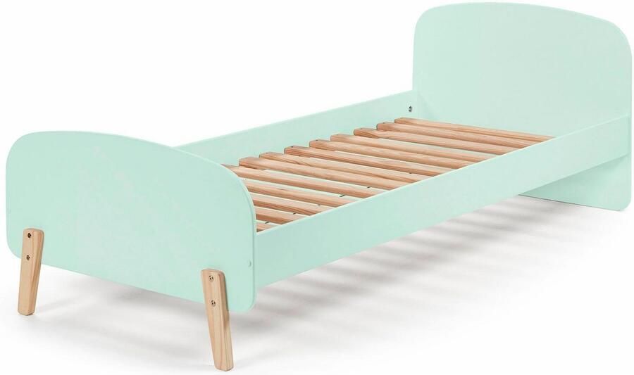 Vipack Kinderledikant Kiddy incl. lattenbodem ligoppervlak 90 200 cm rechtlijnig ontwerp in retro-look hoogwaardig mdf gelakt - Foto 4