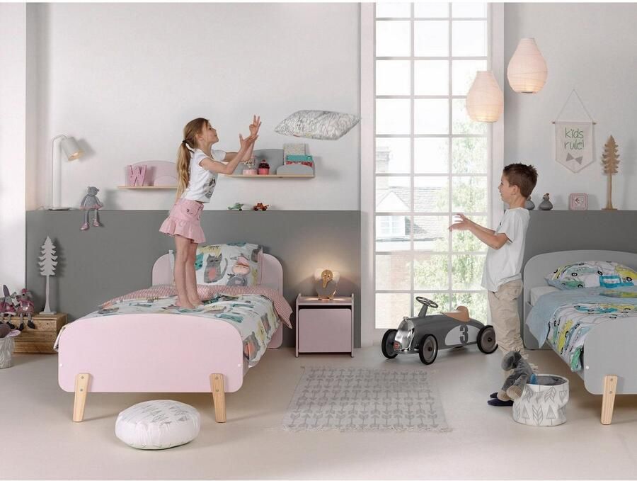 Vipack Nachtkastje Kiddy met 1 draaideur daarachter een groot vak stabiel gebouwd hij kan rechts of links geplaatst worden - Foto 4