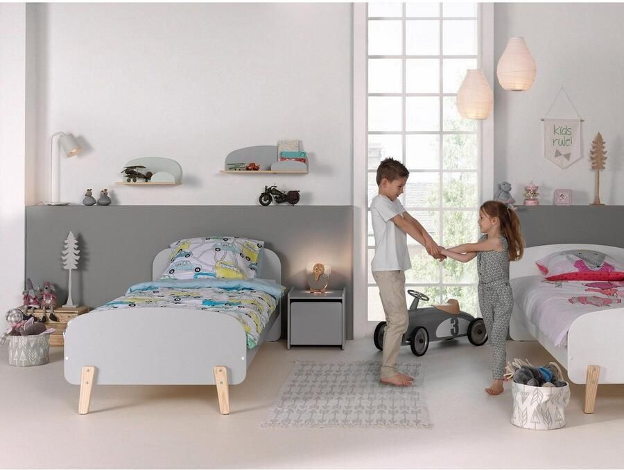 Vipack Nachtkastje Kiddy met 1 draaideur daarachter een groot vak stabiel gebouwd hij kan rechts of links geplaatst worden - Foto 5