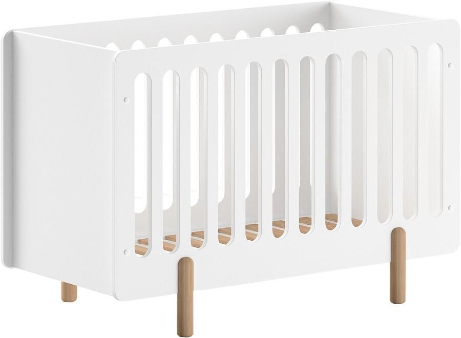 Vipack Kinderledikant met verstelbare lattenbodem hoogwaardig gelakte oppervlakte wit - Foto 2