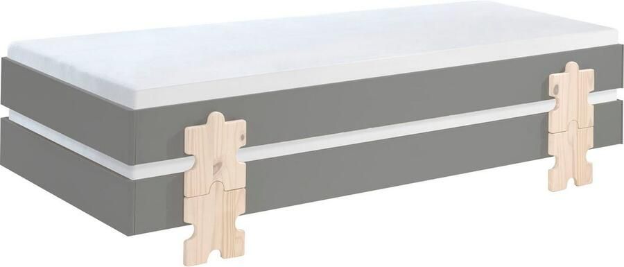 Vipack Kinderledikant Modulo stapelbaar eenpersoonsbed incl. lattenbodem 2 kleuren Ligoppervlak 90 200 cm afzonderlijk of als 2-delige set verkrijgbaar - Foto 5