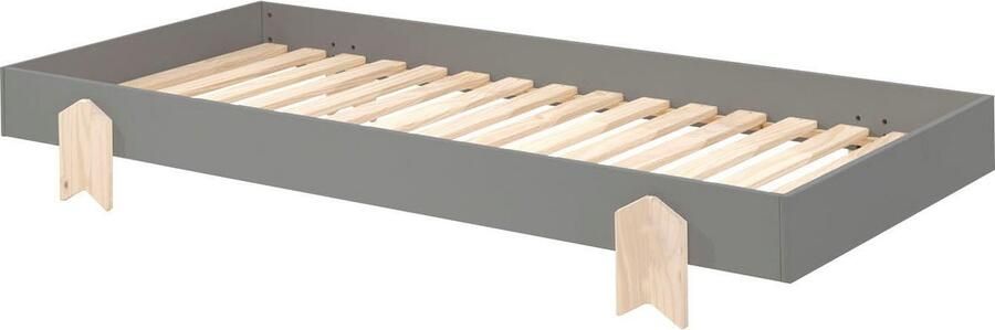 Vipack Kinderledikant Modulo Tienerbed 1-persoons stapelbed met poten in pijl-look - Foto 6