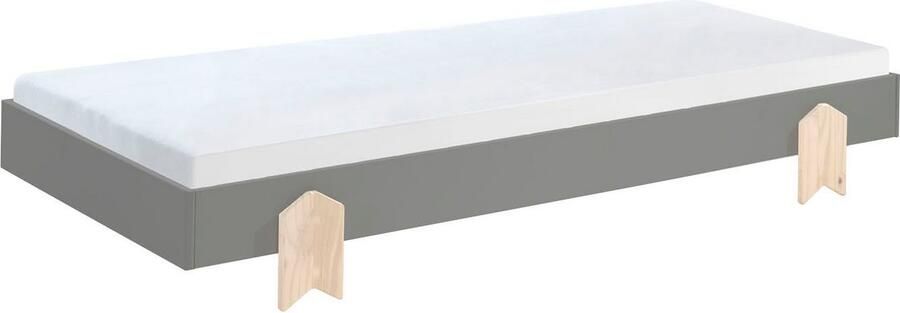 Vipack Kinderledikant Modulo Tienerbed 1-persoons stapelbed met poten in pijl-look - Foto 3