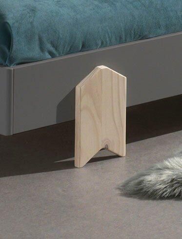 Vipack Kinderledikant Modulo Tienerbed 1-persoons stapelbed met poten in pijl-look - Foto 4
