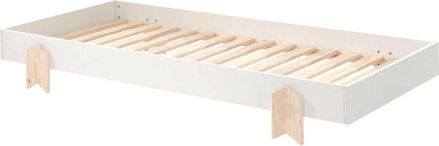 Vipack Kinderledikant Modulo Tienerbed 1-persoons stapelbed met poten in pijl-look - Foto 6
