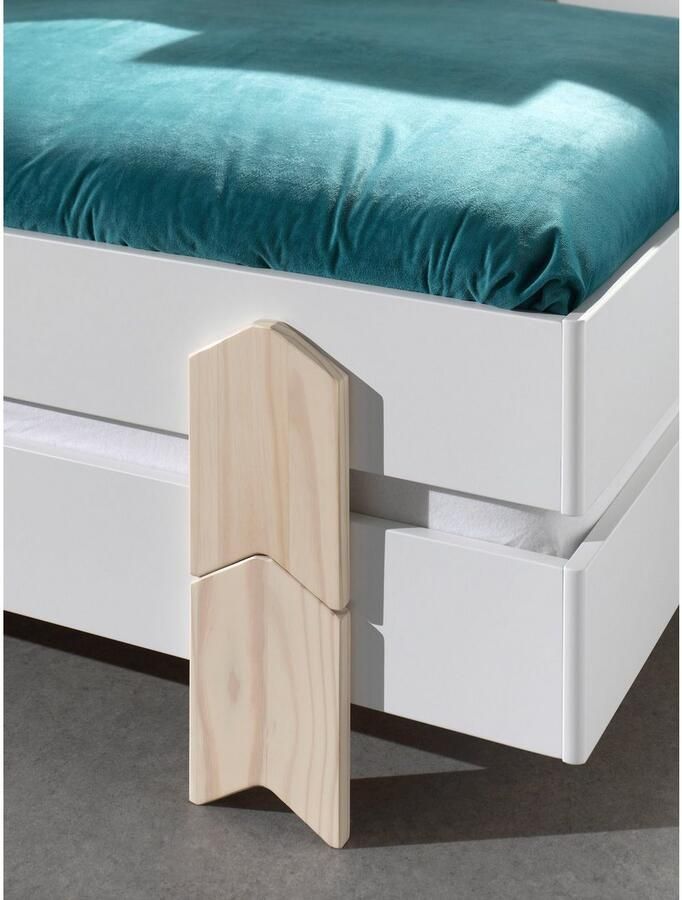 Vipack Kinderledikant Modulo Tienerbed 1-persoons stapelbed met poten in pijl-look - Foto 2