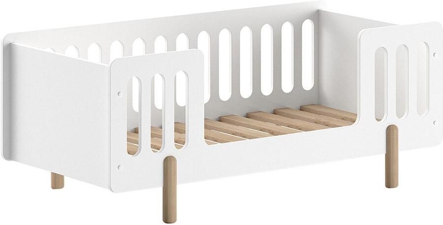 Vipack Kinderledikant Smile juniorbed 70 140 cm incl. lattenbodem MDF wit gelakt - Foto 2