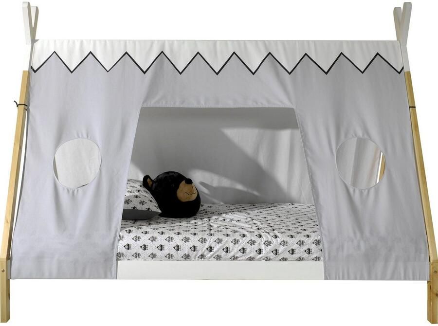 Vipack Kinderledikant Tipi met lattenrol en tentdak naar keuze met lade - Foto 3