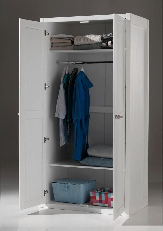 Vipack 2-deurs kledingkast Lewis wit 205 8x96 8x80 cm Leen Bakker - Foto 5