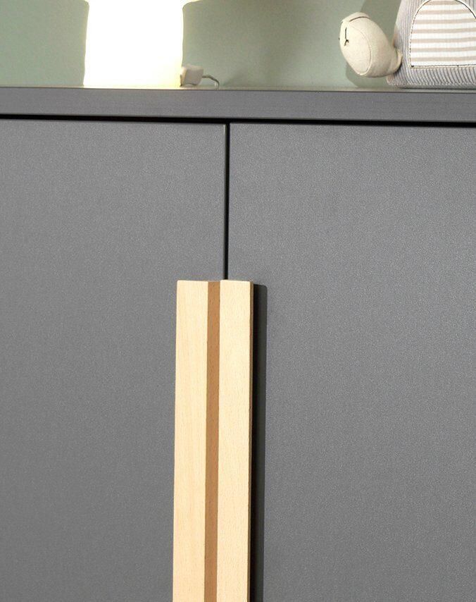 Vipack Kledingkast Londen kledingkast voor de kinderkamer Linnenkast met melamine-oppervlak en soft-closetechniek - Foto 3