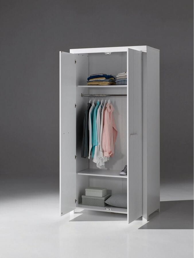 Vipack Kledingkast Ruime 2-deurs kledingkast in landhuis-look 2 vakken - Foto 4