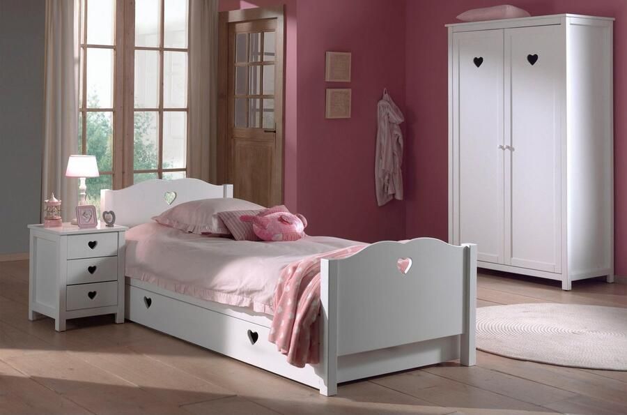 Vipack Lade Amori op wielen om onder het bed te schuiven biedt veel opbergruimte in de kamer wit gelakt - Foto 2