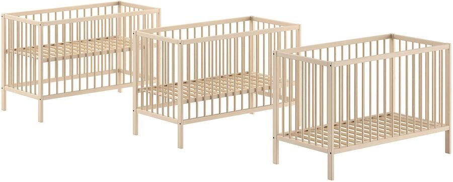 Vipack Ledikantje Dino 60 120 cm met 3-voudig verstelbare lattenbodem stevige constructie - Foto 4