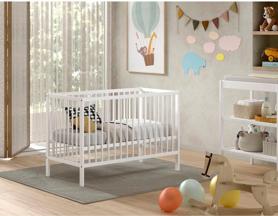 Vipack Ledikantje Dino 60 120 cm met 3-voudig verstelbare lattenbodem stevige constructie - Foto 2