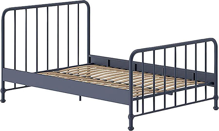 Vipack EMOB Twijfelaar Bronxx metaal 140x200 mat blauw denim Metalen tweepersoonsbedden Blauw Metaal Metalen tweepersoonsbedden Tweepersoons Normaal bed Op voorraad - Foto 10