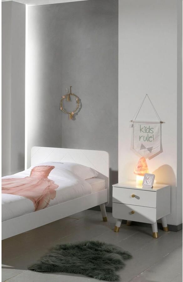 Vipack -Nachtkastje-Billy-met-2-lades-hout-satijnwit - Foto 5