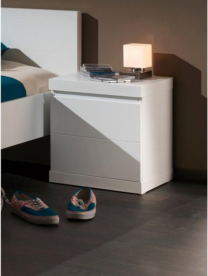 Vipack Nachtkastje in strak design met 1 deur versie Wit gelakt - Foto 5