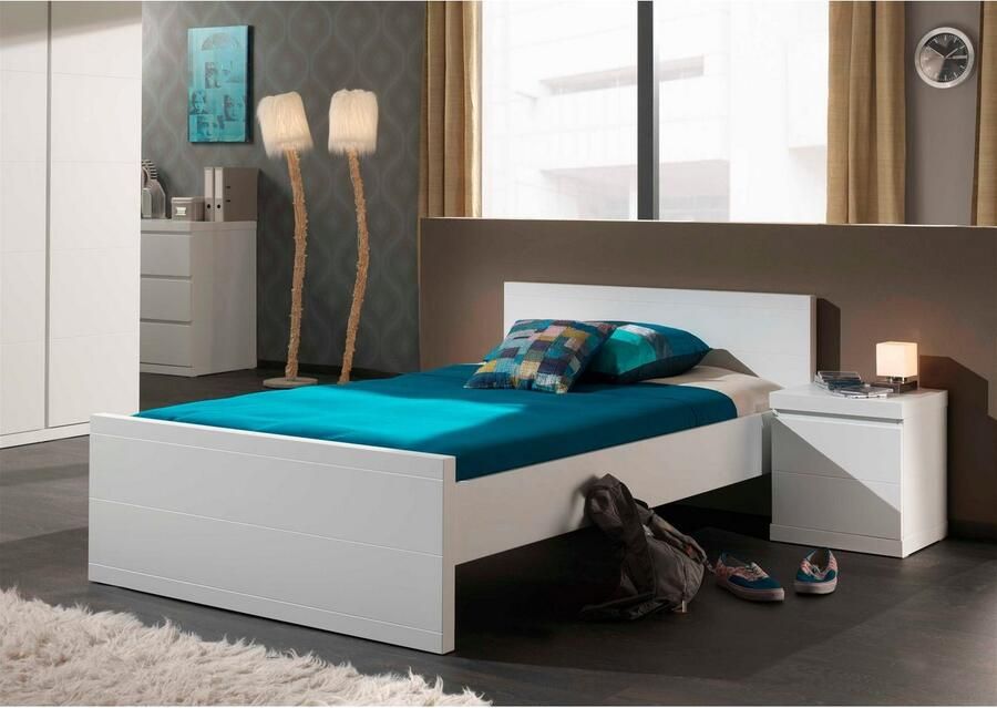 Vipack Nachtkastje in strak design met 1 deur versie Wit gelakt - Foto 6
