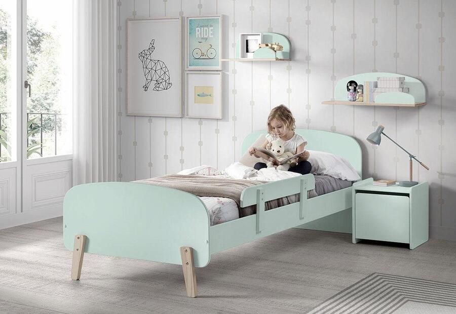 Vipack Nachtkastje Kiddy met 1 draaideur daarachter een groot vak stabiel gebouwd hij kan rechts of links geplaatst worden - Foto 3