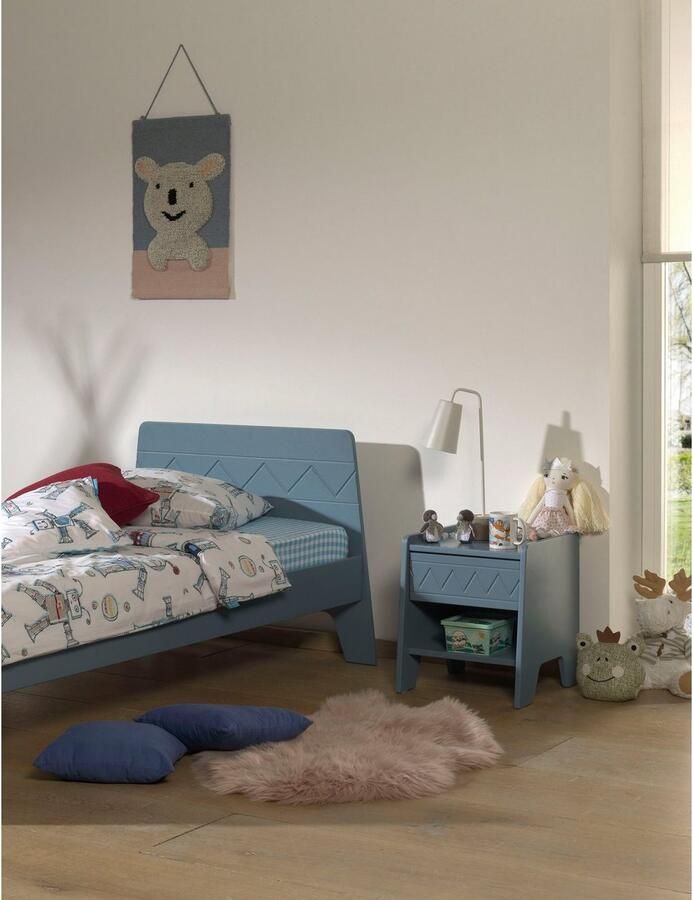 Vipack Nachtkastje met lade en open vak rechts links te monteren - Foto 2