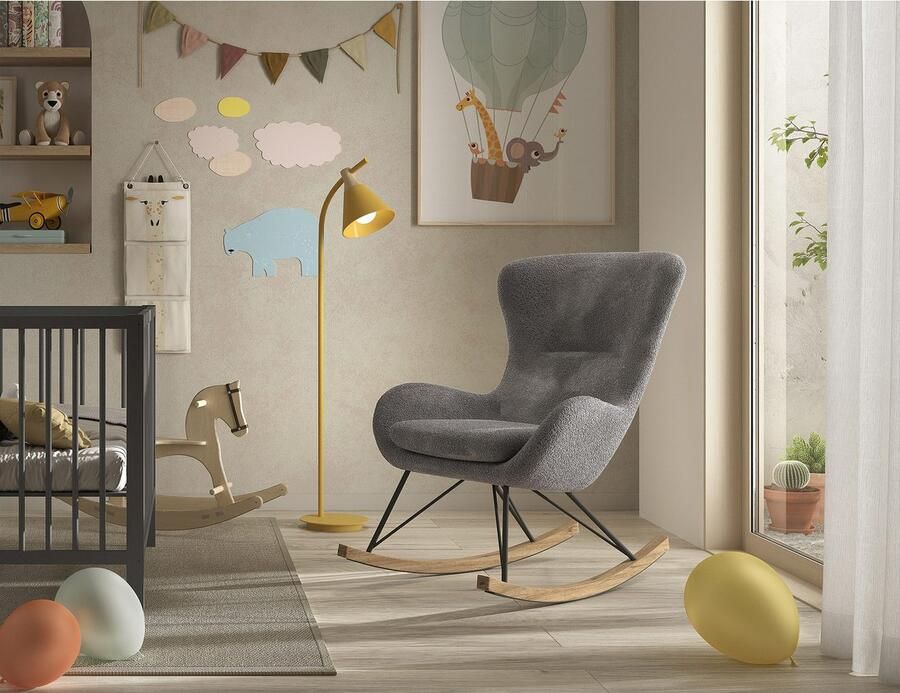 Vipack Schommelstoel Rocky super comfortabele schommelstoel ronde tijdloze vormgeving - Foto 2