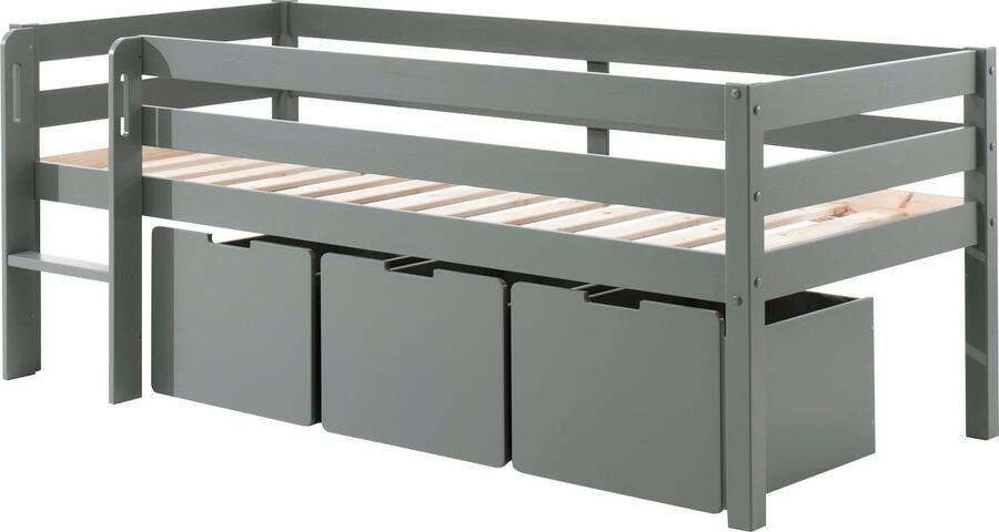 Vipack Speelbed Pino massief dennenhout met lattenbodem 3 rolboxen gemaakt in Europa - Foto 5