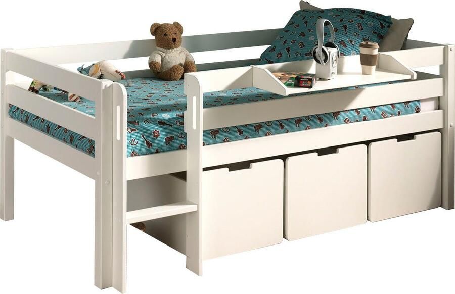 Vipack Speelbed Pino massief dennenhout met lattenbodem 3 rolboxen gemaakt in Europa - Foto 2