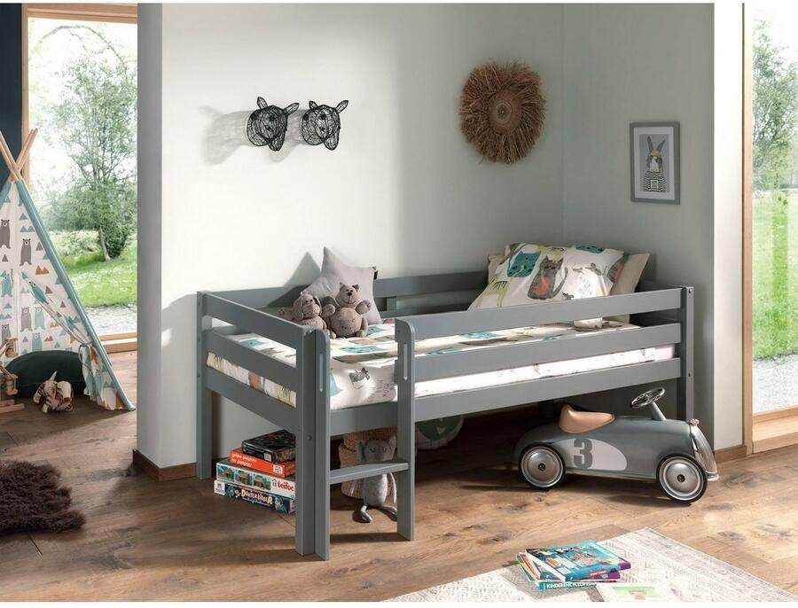 Vipack Speelbed Pino massief dennenhout slaapoppervlak 90 200 gemaakt in Europa - Foto 2