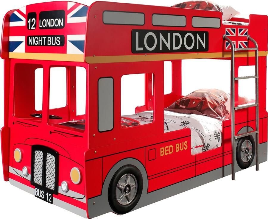 Vipack Stapelbed London in London stadsbuslook het hoogtepunt in de kinderkamer - Foto 3