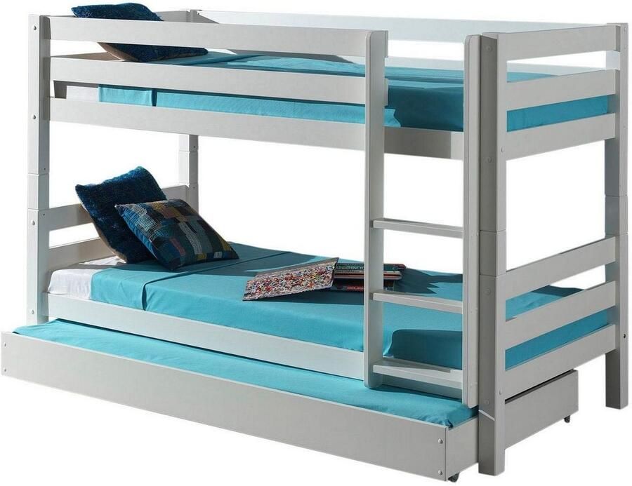 Vipack stapelbed Pino met onderbed wit 140x103x208 cm Leen Bakker