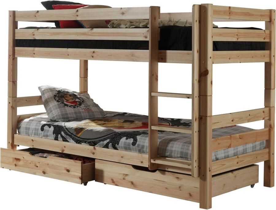 Vipack Stapelbed Pino massief dennenhout zeer stabiel Made in Europe