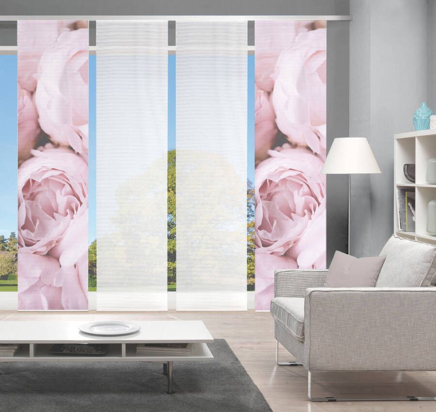 Vision S Paneelgordijn ROSANA set van 4 Bamboe-look digitaal bedrukt (4 stuks) - Foto 4