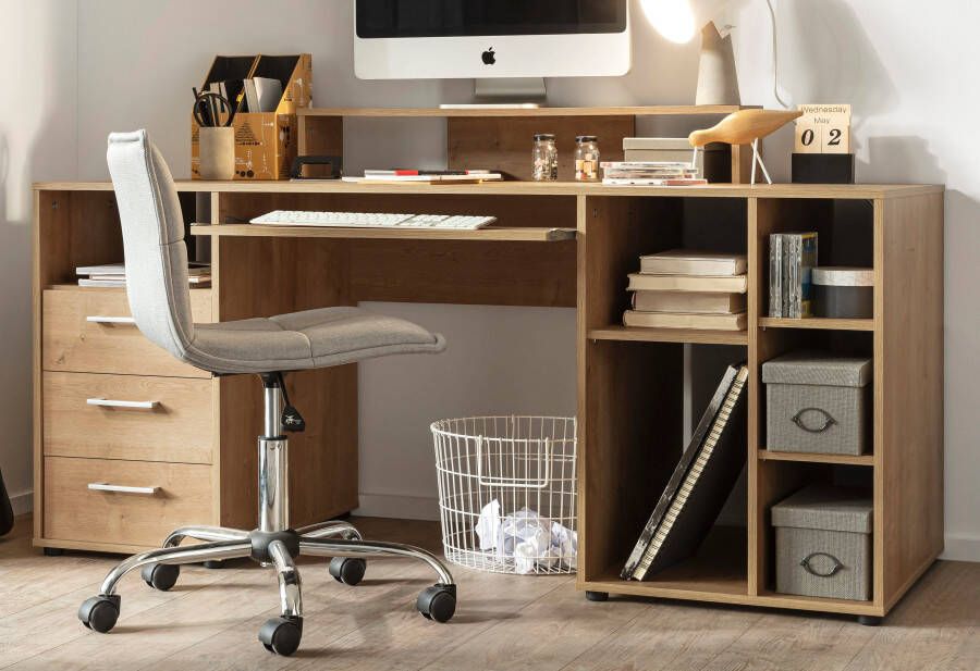 VOGL Möbelfabrik Bureau Timra Toetsenbordlade opzetstuk & torenvak breedte 160 cm Made in Germany - Foto 10