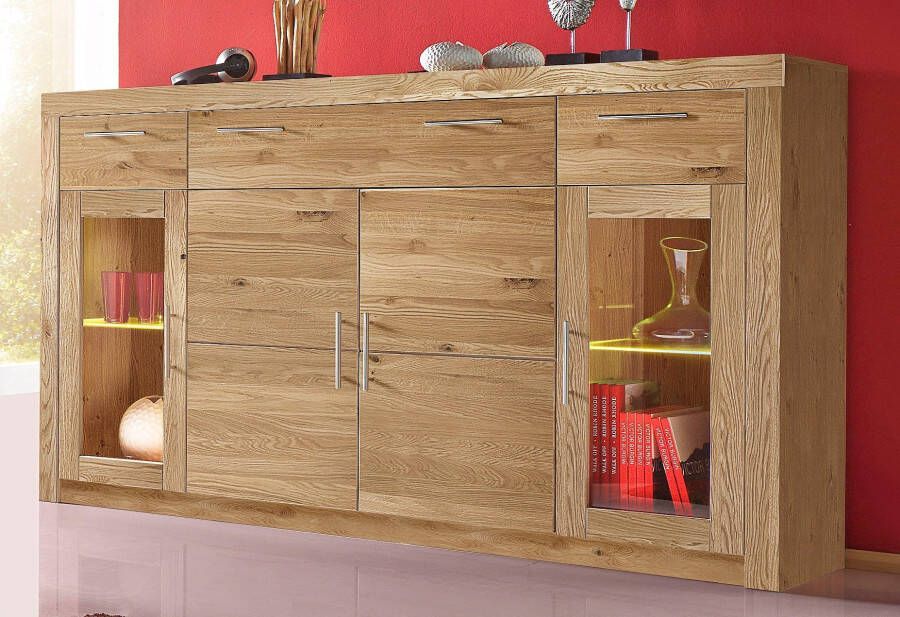 VOGL Möbelfabrik Highboard Toronto opt. glazen deuren gedeeltelijk massief frame-look made in germany