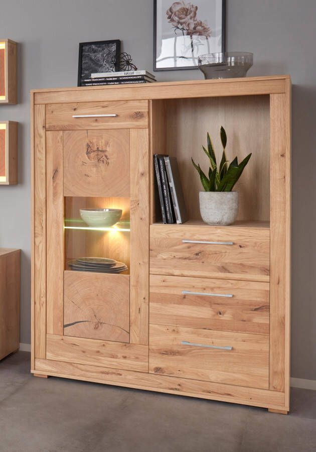 VOGL Möbelfabrik Highboard Breedte 107 cm gedeeltelijk massief hout Made in Germany
