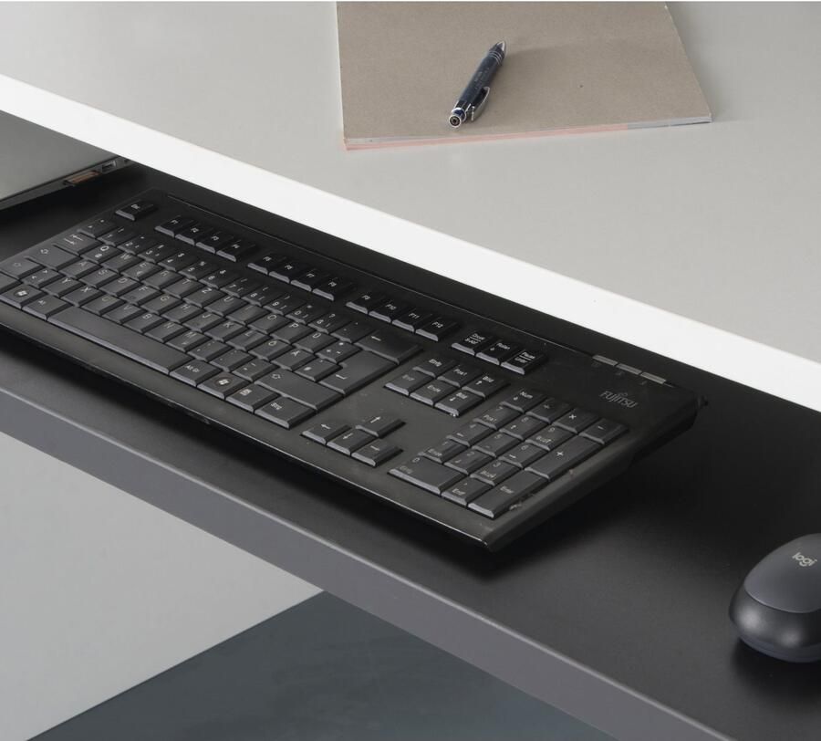 VOGL Möbelfabrik Bureau Barrie met 2-kleurige toetsenbordlade in 2 breedtes 2 5 cm tafelbladdikte made in germany