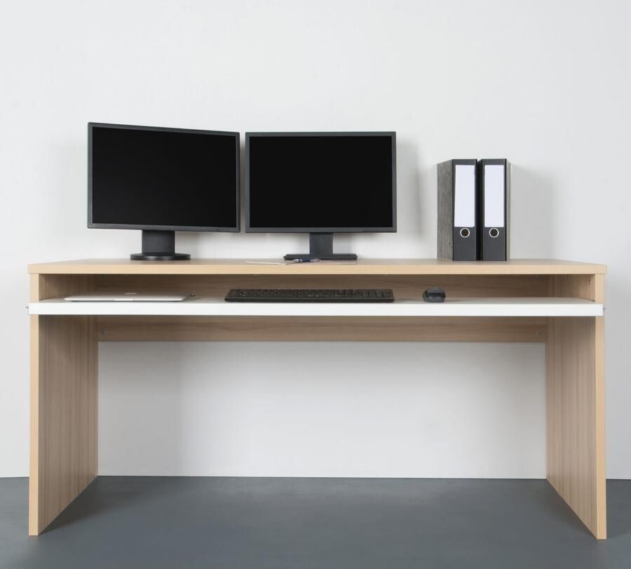 VOGL Möbelfabrik Bureau Barrie met 2-kleurige toetsenbordlade in 2 breedtes 2 5 cm tafelbladdikte made in germany - Foto 3