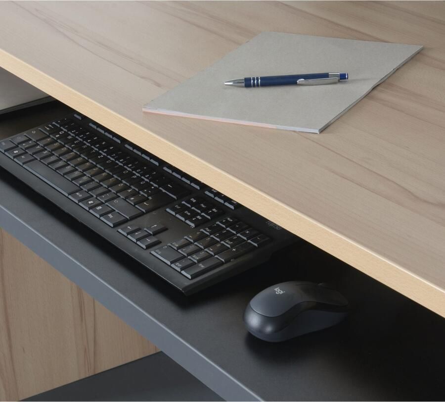 VOGL Möbelfabrik Bureau Barrie met 2-kleurige toetsenbordlade in 2 breedtes 2 5 cm tafelbladdikte made in germany - Foto 1
