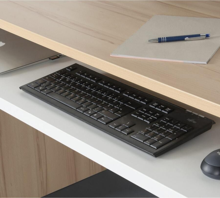 VOGL Möbelfabrik Bureau Barrie met 2-kleurige toetsenbordlade in 2 breedtes 2 5 cm tafelbladdikte made in germany - Foto 2