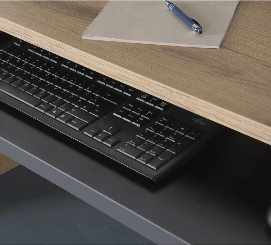 VOGL Möbelfabrik Bureau Barrie met 2-kleurige toetsenbordlade in 2 breedtes 2 5 cm tafelbladdikte made in germany - Foto 2