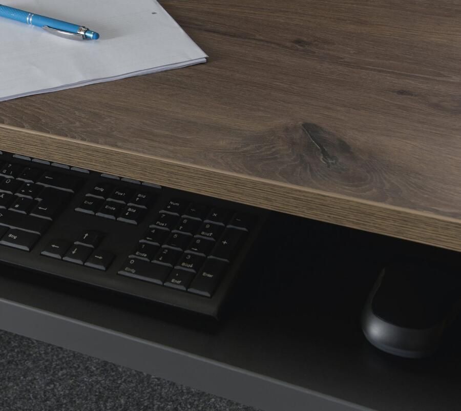 VOGL Möbelfabrik Bureau Barrie met 2-kleurige toetsenbordlade in 2 breedtes 2 5 cm tafelbladdikte made in germany - Foto 3