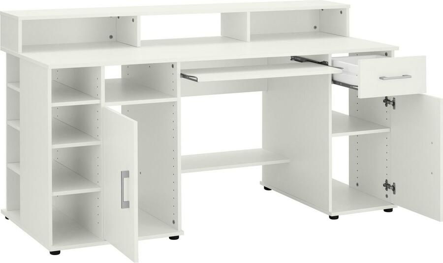 VOGL Möbelfabrik Bureau Timra met monitoropzetstuk toetsenbordlade & towercompartiment - Foto 7