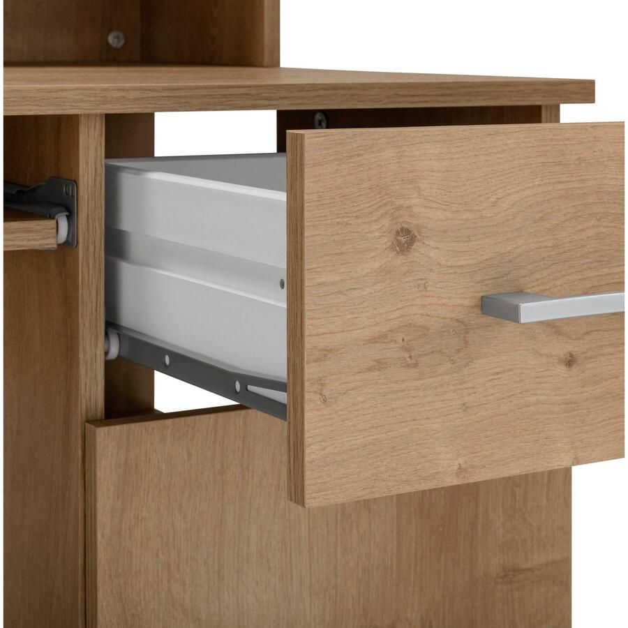 VOGL Möbelfabrik Bureau Tim met monitorsteun toetsenborduitrekking & torencompartiment