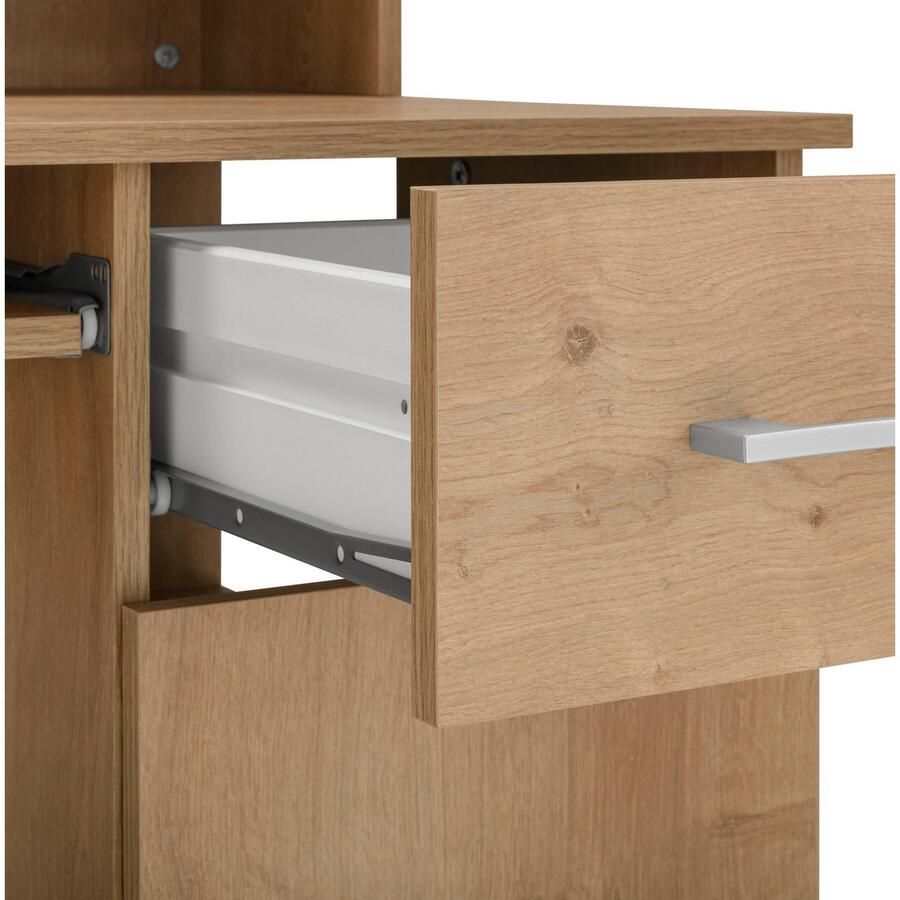 VOGL Möbelfabrik Bureau Tim met monitorsteun toetsenborduitrekking & torencompartiment