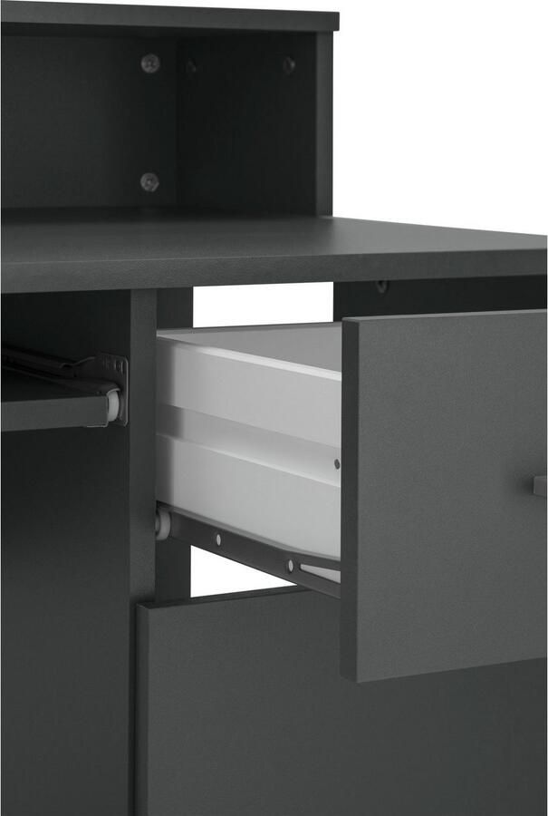 VOGL Möbelfabrik Bureau Tim met monitorsteun toetsenborduitrekking & torencompartiment - Foto 6