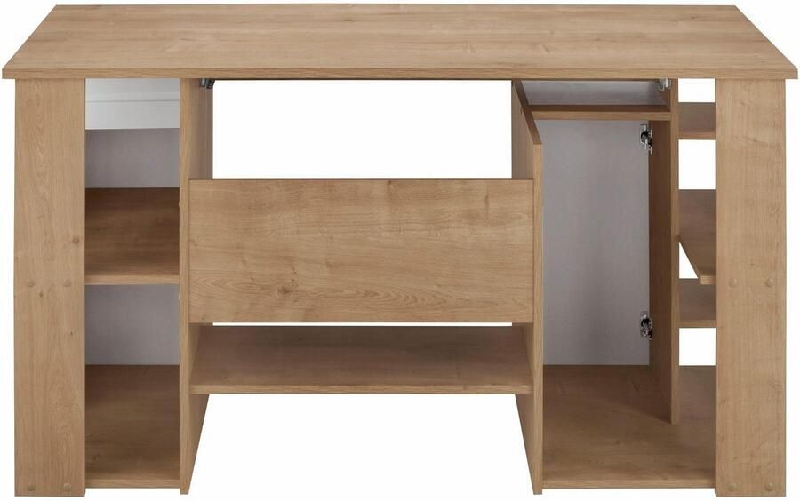 VOGL Möbelfabrik Bureau Tim met zijopen vakken & toetsenborduitrekking Printerstandaard 1 lade breedte 138 cm gemaakt in Duitsland - Foto 9