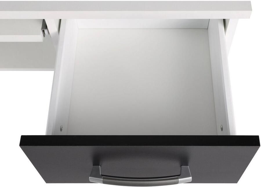 VOGL Möbelfabrik Bureau Tim met zijopen vakken & toetsenborduitrekking Printerstandaard 1 lade breedte 138 cm gemaakt in Duitsland - Foto 2