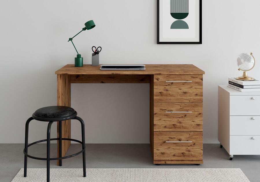 VOGL Möbelfabrik Bureau Tobi optioneel met toetsenborduitrekking met 3 lades breedte 115 cm made in germany - Foto 2
